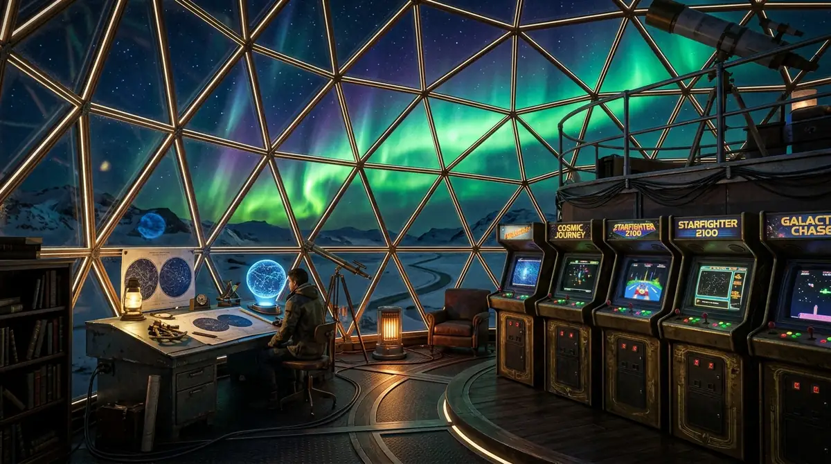 Observatory viewing the aurora