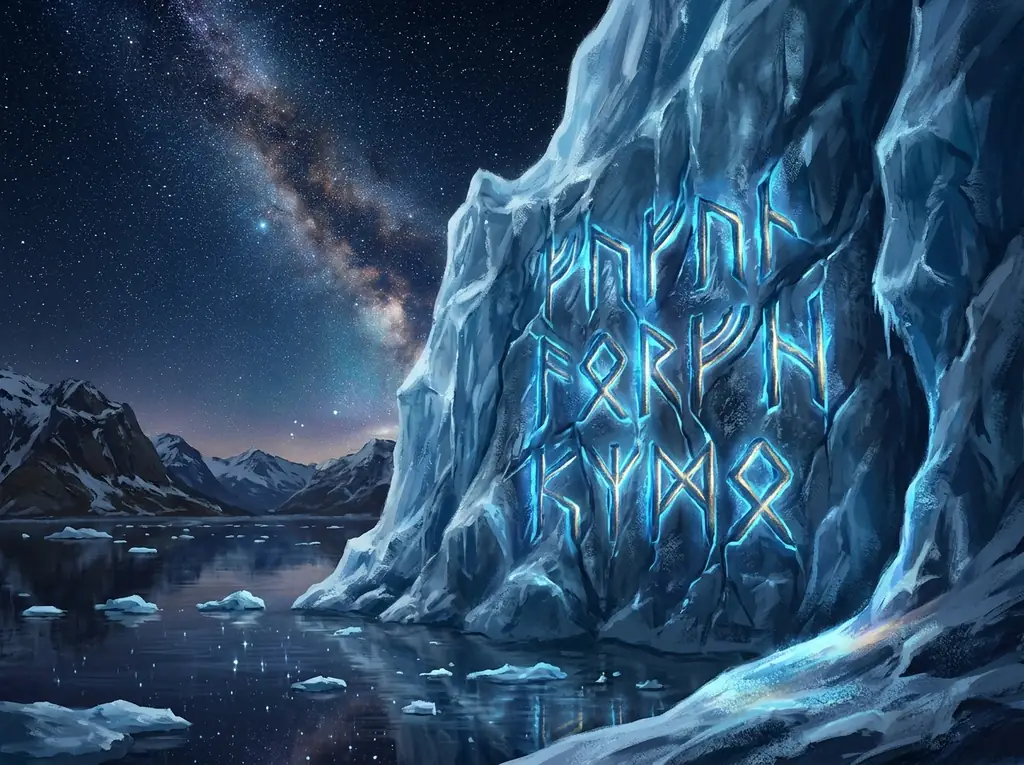 Mystical glacial landscape